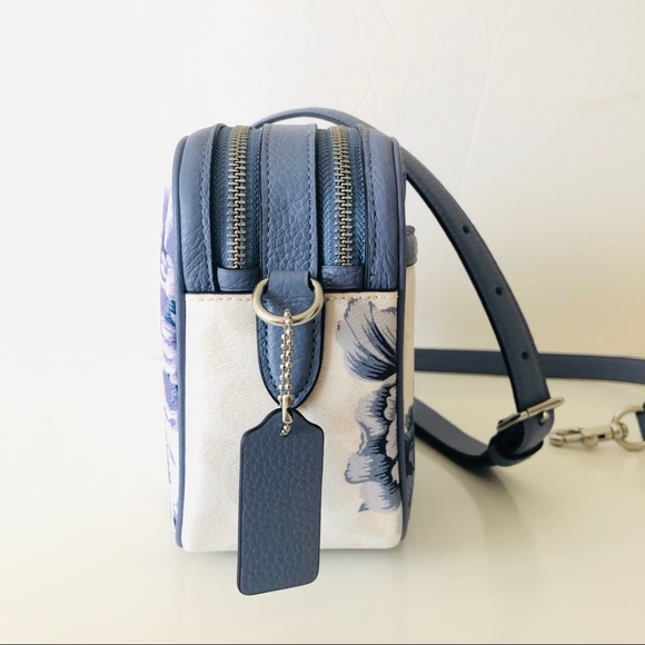 Coach Jes Crossbody Kaffe Floral White Purse - Picture 3 of 9